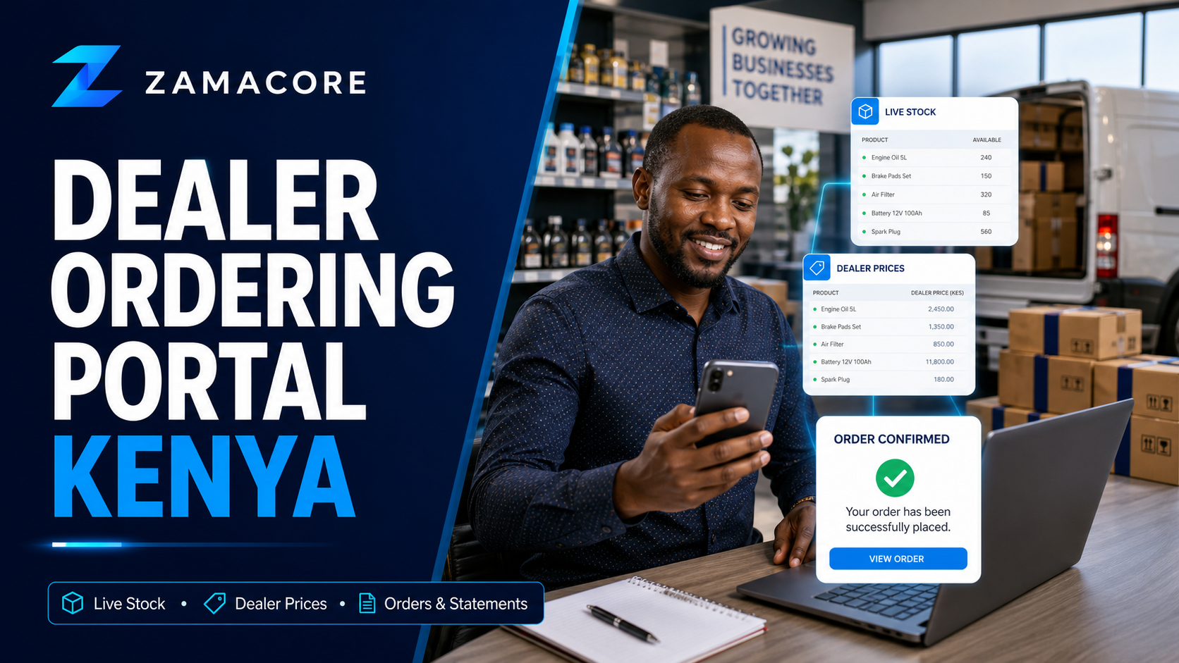 Dealer Ordering Portal Kenya flyer