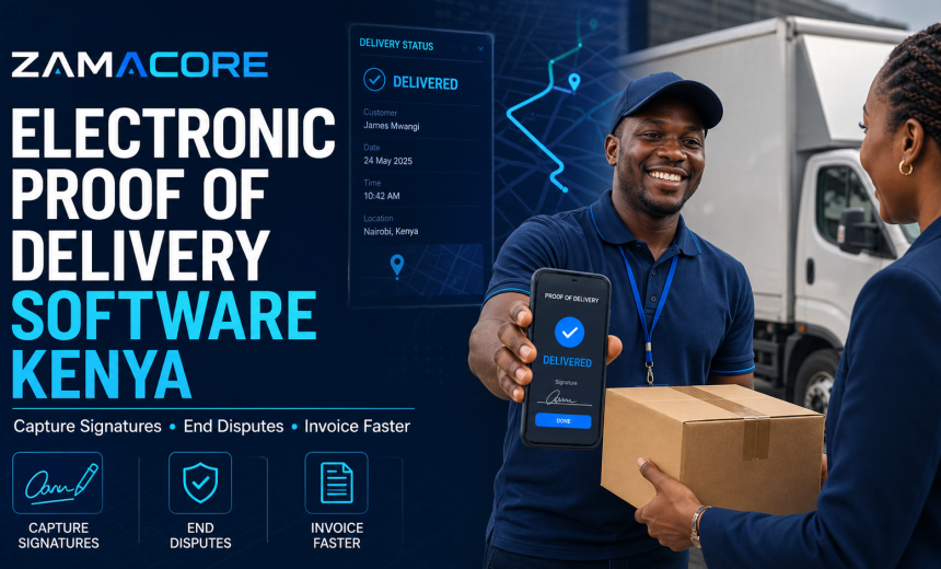 Electronic Proof of Delivery Software Kenya flyer for logistics and distribution