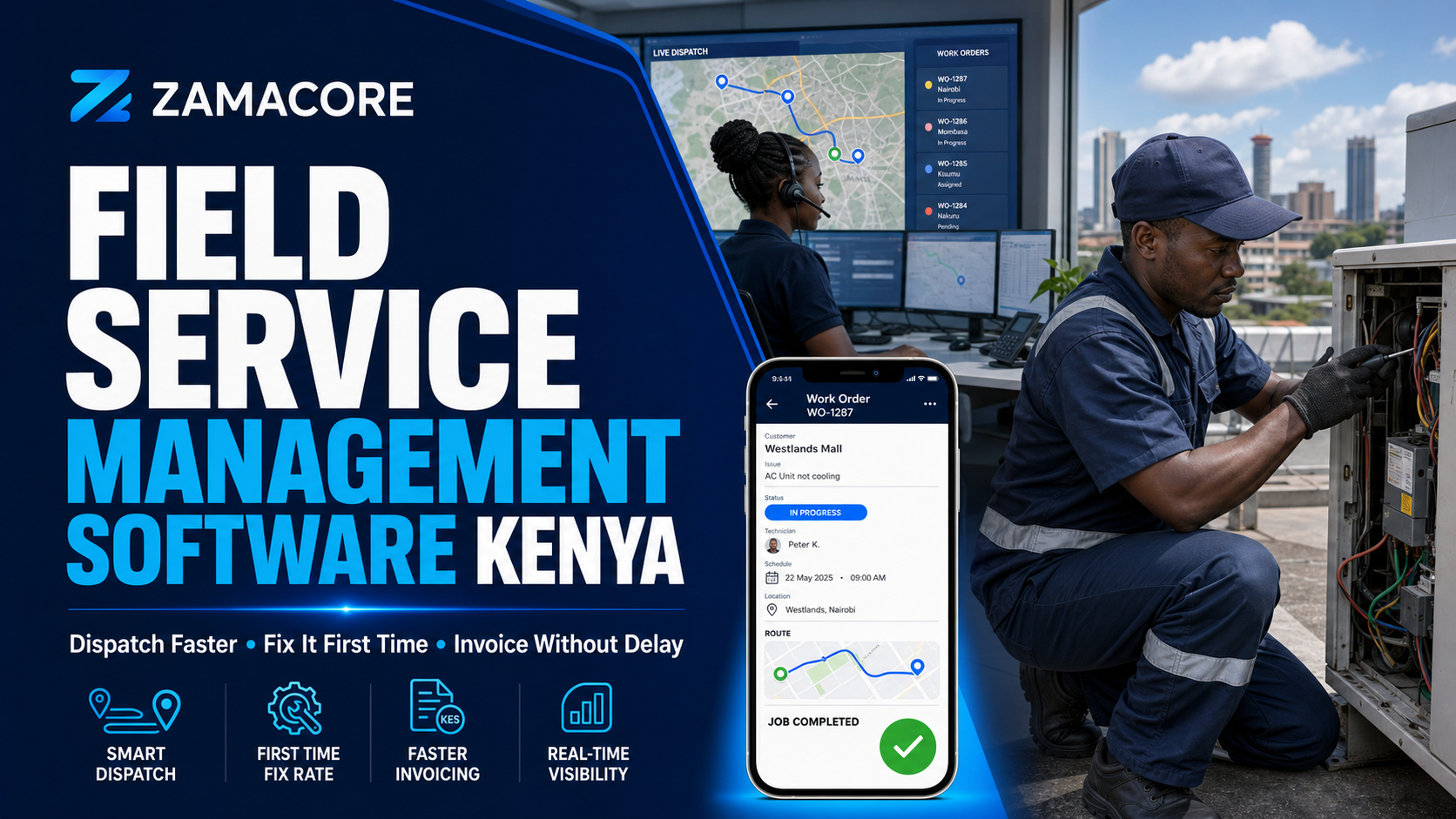 Field Service Management Software Kenya flyer