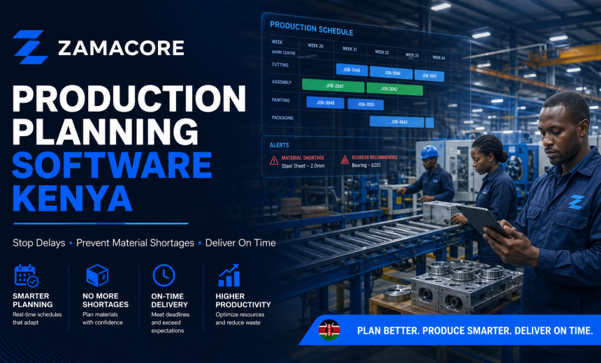 Production Planning Software Kenya flyer for manufacturing