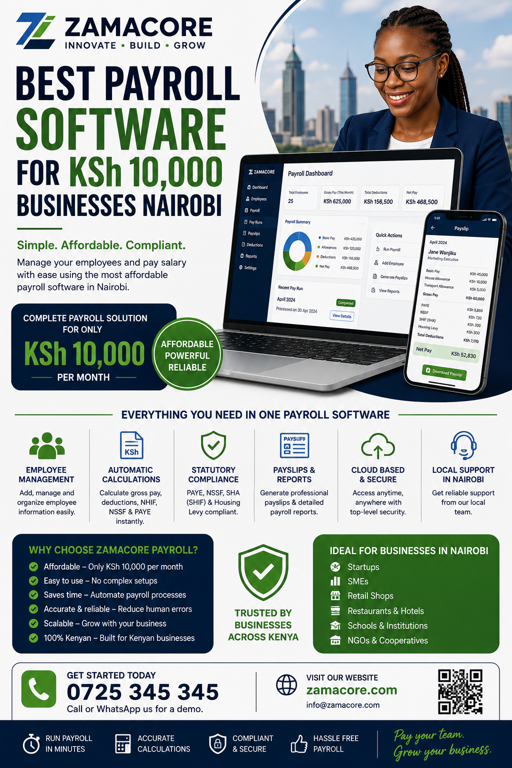 Best Payroll Software for KSh 10,000 Businesses Nairobi