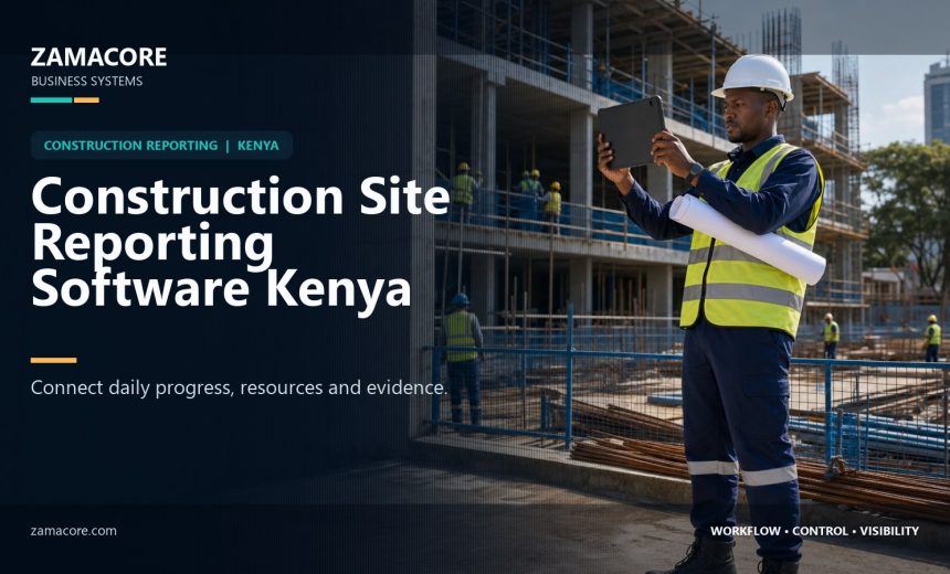 construction site reporting software Kenya – ZamaCore workflow guide