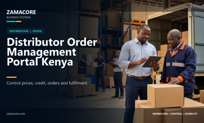 distributor order management portal Kenya – ZamaCore workflow guide