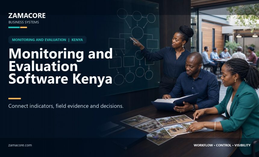 monitoring and evaluation software Kenya – ZamaCore workflow guide