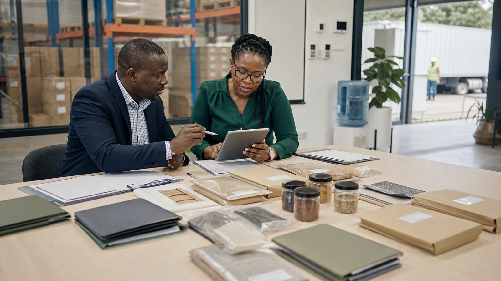 Supplier performance scorecard software Kenya evidence review beside a warehouse