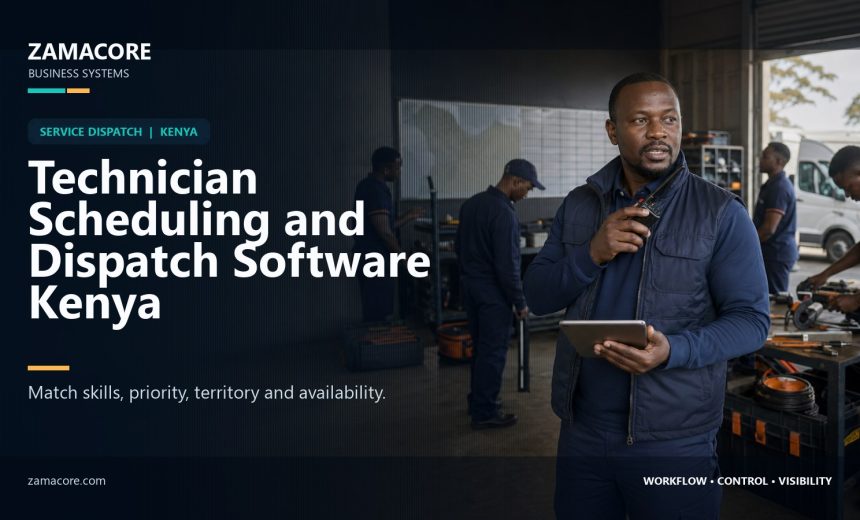 technician scheduling and dispatch software Kenya – ZamaCore workflow guide