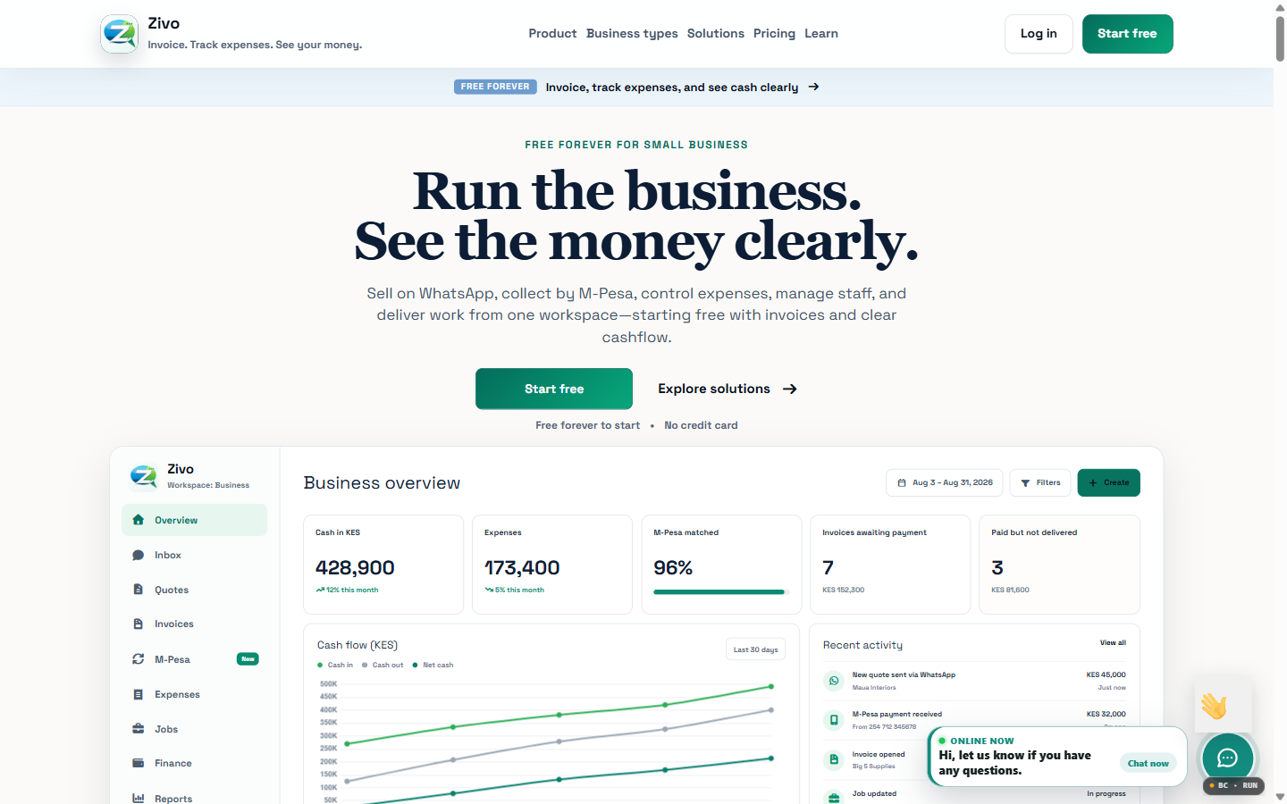 Zivo public product screen