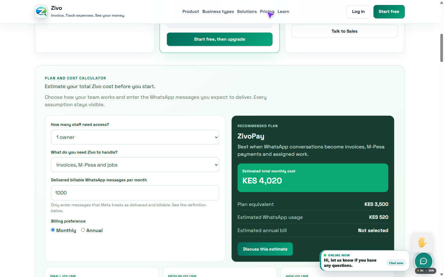Zivo expenses and reports screenshot