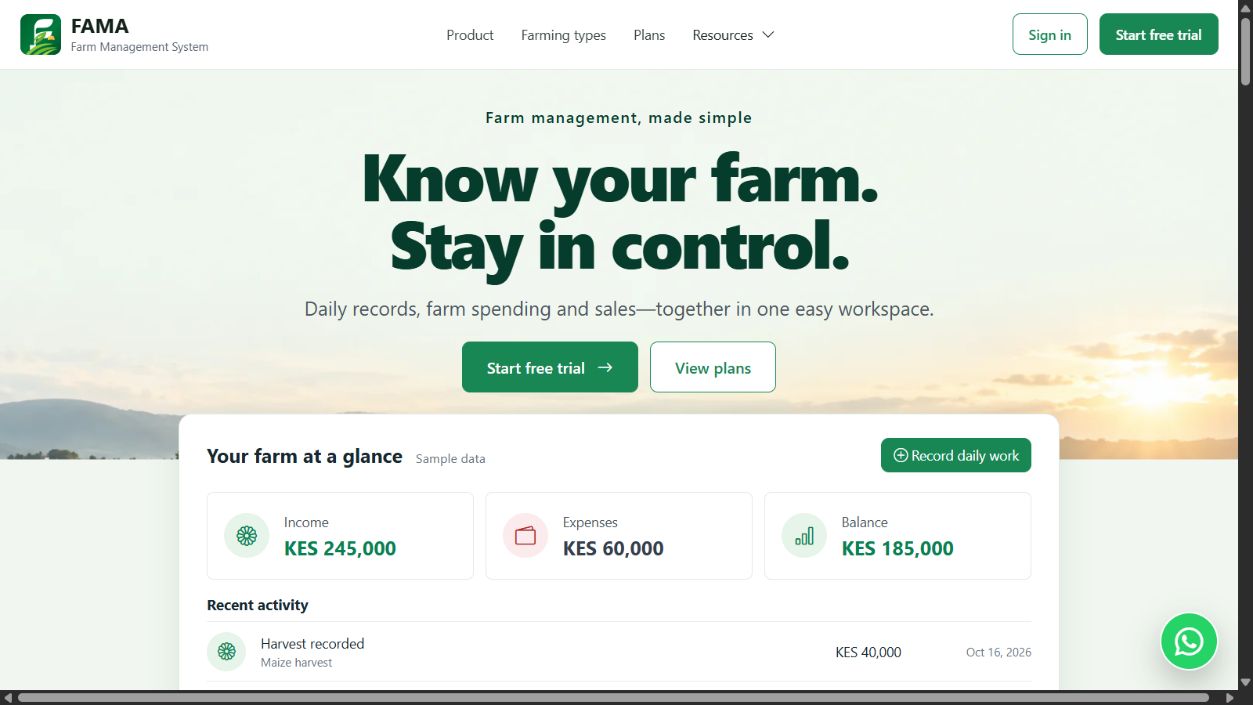 FAMA public website preview
