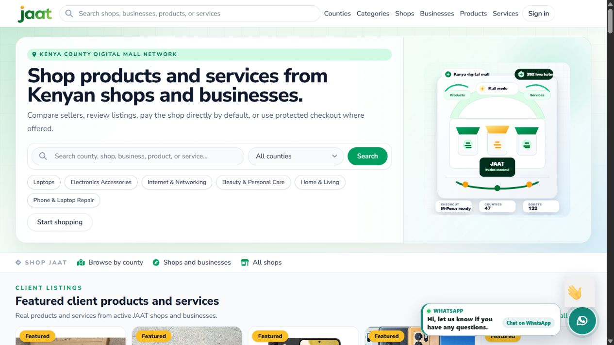 JAAT public website preview