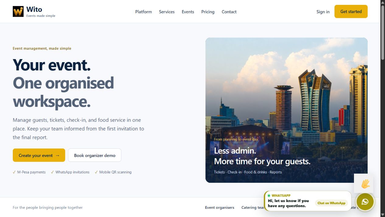 Wito public website preview
