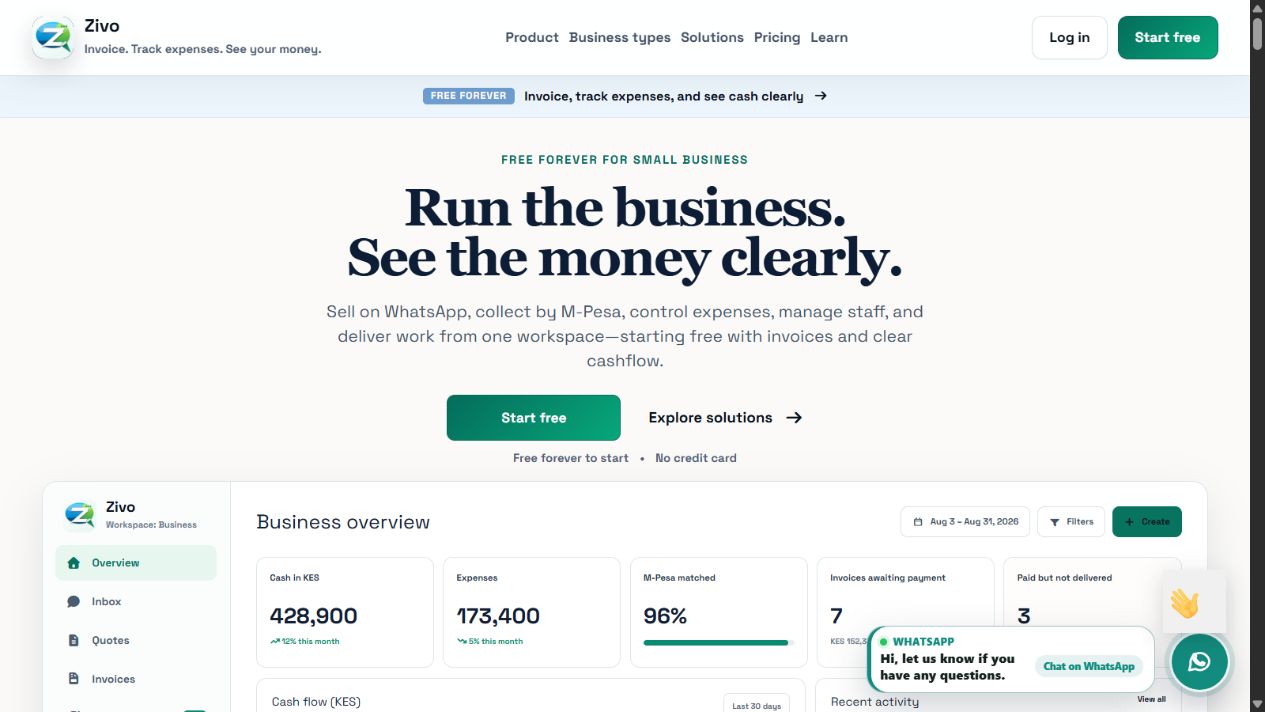 Zivo public website preview
